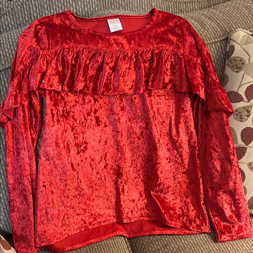 Wonder Nation Red Velvet Kids Blouse